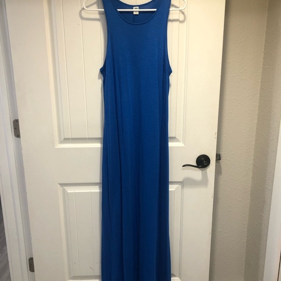 Old Navy Blue Sleeveless Scoop Neck Maxi Sundress - Picture 1 of 5